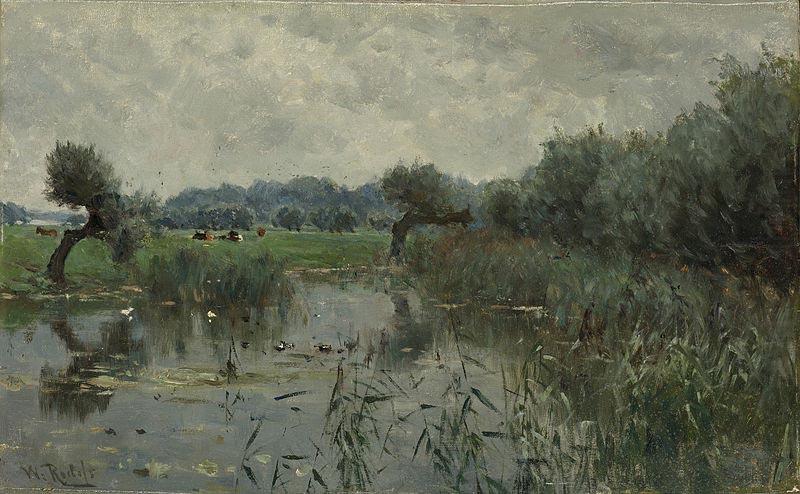 Willem Roelofs In the Floodplains of the River IJssel china oil painting image